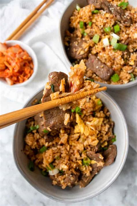 Bulgogi Kimchi Fried Rice (Gluten Free & Paleo Options) - a dash of dolly