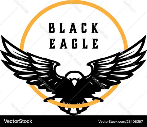 Black eagle logo design Royalty Free Vector Image