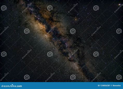 Center of Milky way galaxy stock image. Image of galaxy - 124856381