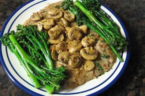 Veal With Lemon and Mushrooms Recipe