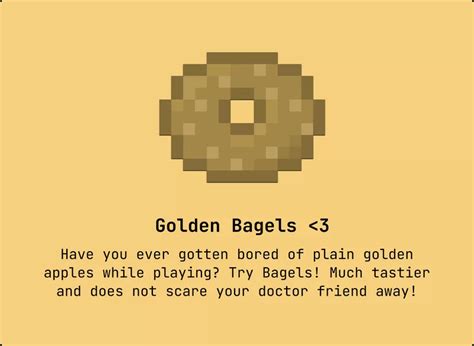 Golden Bagels Minecraft Texture Pack