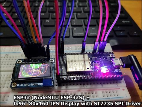 Arduino-er: ESP32 display with 0.96" 80x160 SPI ST7735 IPS Display ...