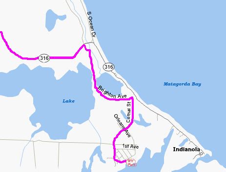 PACKTX > More > Helpful Stuff > Maps and Directions > Powderhorn Lake (to RV Park)