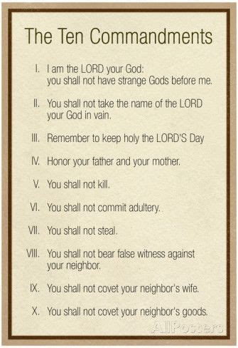 'The Ten Commandments - Catholic' Prints | AllPosters.com | Bible teachings, Catholic posters ...