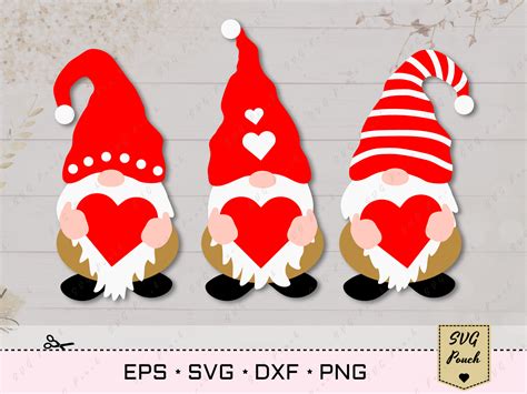 Valentine Gnomes SVG By SVGPouch | TheHungryJPEG