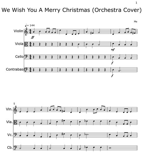 We Wish You A Merry Christmas (Orchestra Cover) - Sheet music for ...