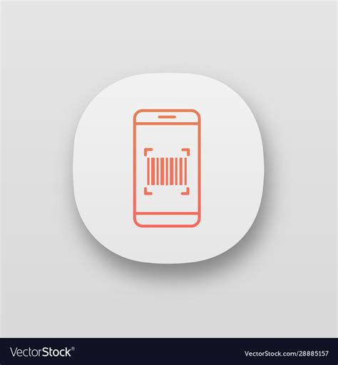 Barcode scanning app icon Royalty Free Vector Image