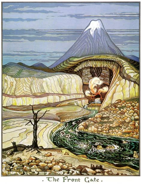 Tolkien's own illustrations for the Hobbit | Tolkien, J. r. r. tolkien, Dessin de la terre