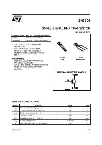 2n3906 Datasheet | amulette