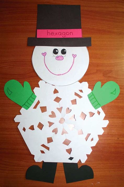 2D Shaped Snowflake Patterns - Classroom Freebies