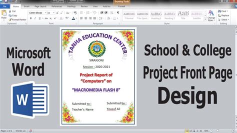 Make a Beautiful Frontpage for School Assignment & Projects in Microsoft... | Make business ...