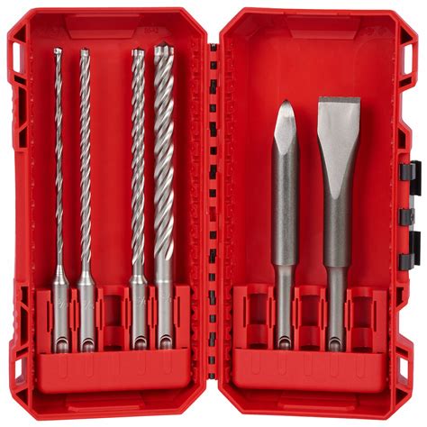 MILWAUKEE, 7 5/8 in Overall Lg, 13/32 in Shank Dia, Rotary Hammer Drill Bit Set - 798HJ2|48-20 ...