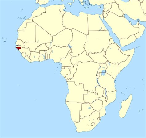 Detailed location map of Guinea-Bissau in Africa | Guinea-Bissau | Africa | Mapsland | Maps of ...