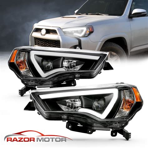 2014-2020 LED Running Light Black Projector Headlights Pair For Toyota 4Runner | eBay