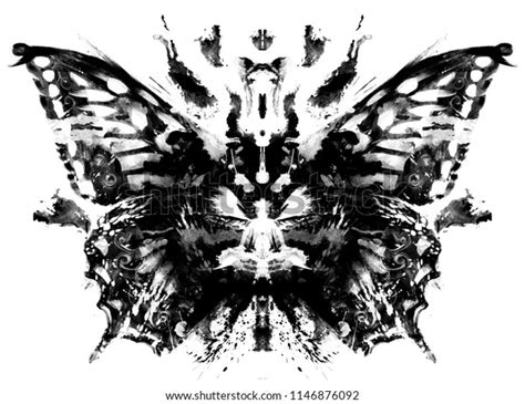 Butterfly Pattern Rorschach Test Style Stock Illustration 1146876092 | Shutterstock