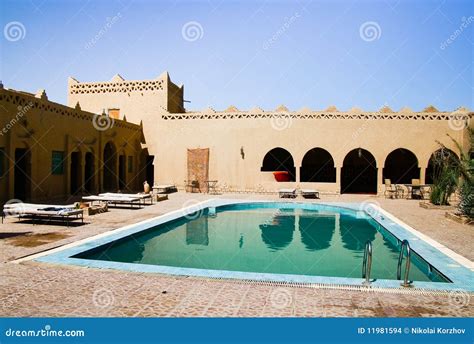 Swimming Pool at Morocco Hotel Stock Photo - Image of swimming, palm ...