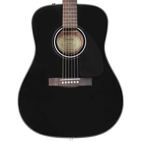 Fender Acoustic Guitar Dreadnought - Black - 885978875764