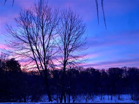 Icy Minnesota winter sunrise. Very lucky to have a home on the river ...