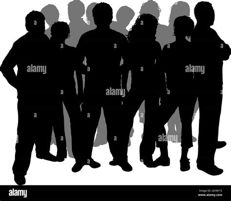 Silhouette of a group of friends Stock Photo - Alamy