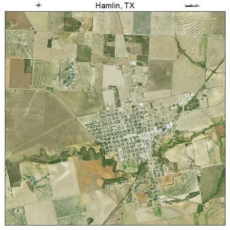 Aerial Photography Map of Hamlin, TX Texas