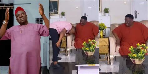 “He’s back home”; Jubilations as Mr Ibu gets discharged from hospital – VIDEO