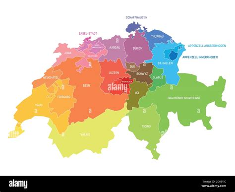 Switzerland Map With Cities