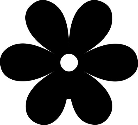 Single Flower Silhouette PNG Clipart | PNG Mart