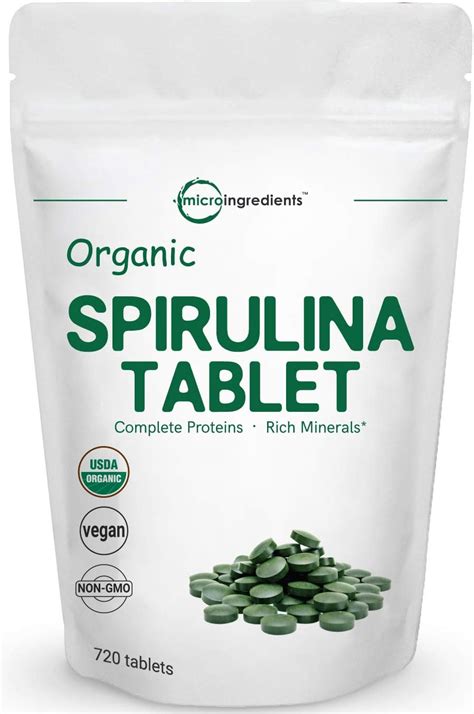 Organic Spirulina Supplements, 3000MG Per Serving, 720 Tablets (4 Months... | eBay