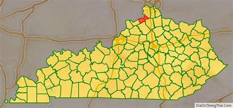 Map of Gallatin County, Kentucky - Thong Thai Real