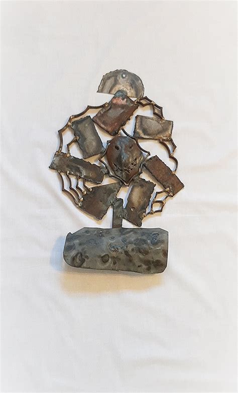 Brutalist Metal Art Wall Hanging. Vintage Metal Art - Etsy