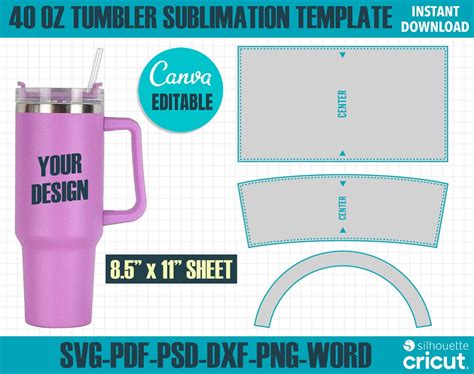 40 Oz Sublimation Tumbler Template 40 Oz Tumbler Template 40 - Etsy