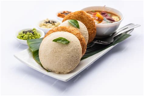 Premium Photo | Idli vada with sambar pr sambhar also called medu wada ...