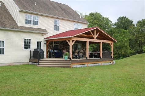 A-frame post & beam roof with standing seam metal roof - Sellersville PA | Patio, Porch remodel ...