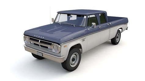 Dodge Power Wagon Crew Cab Truck 1970 3D model | CGTrader