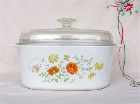 Vintage Corning Ware Wildflower A-5-B Casserole Dish with