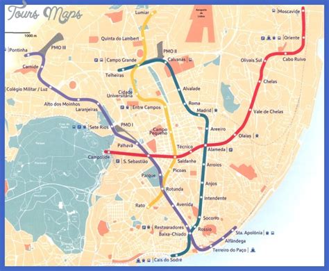 Lisbon Subway Map - ToursMaps.com