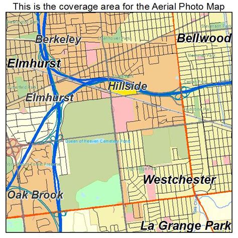 Aerial Photography Map of Hillside, IL Illinois