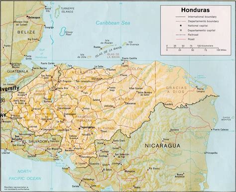 Map of roatan Honduras island - Roatan bay islands Honduras map (Central America - Americas)