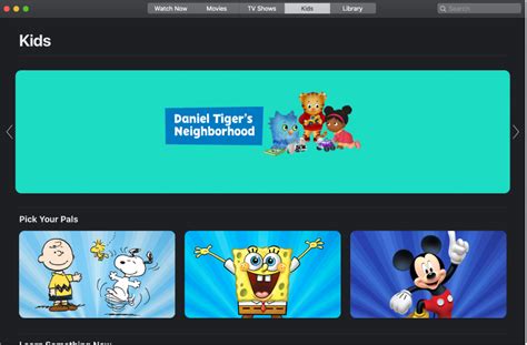 Watch shows for kids in the Apple TV app on Mac - Apple Support