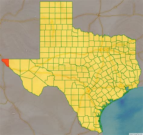 Map of El Paso County, Texas - Thong Thai Real