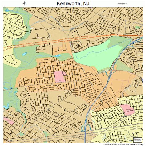 Kenilworth New Jersey Street Map 3436690