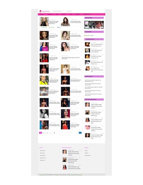 Celebrity Height, Weight, Measurements and Wikis