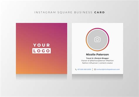 Premium Vector | Instagram style business card