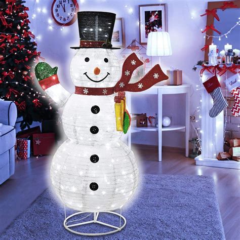 Amazon.com: 6FT Christmas Snowman 200 LED Warm White with Twinkle Lights, Foldable/Pop Up ...