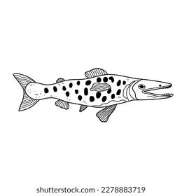 Original Doodle Smiling Fish Black White Stock Vector (Royalty Free) 2278883719 | Shutterstock