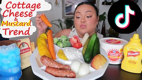 Trying The TikTok Cottage Cheese & Mustard Trend - YouTube