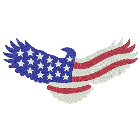 American Flag Eagle Embroidery Design - Sewing Divine