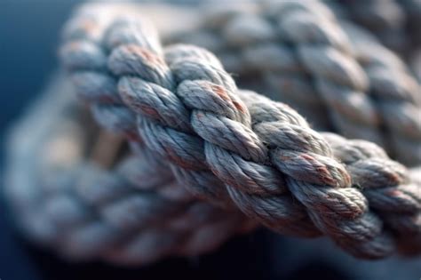 Premium AI Image | Macro of a sheet bend knot on a sails rope