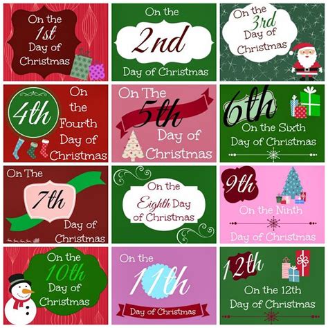 12 Days of Christmas Printable Tags - Busy Moms Helper | Christmas tags printable, Christmas ...