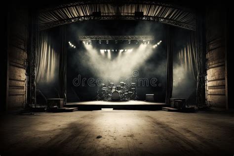 Empty concert stage stock illustration. Illustration of event - 273453195